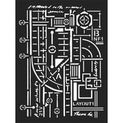 STAMPERIA Stencil STEAMPUNK 15x20cm KSAT05